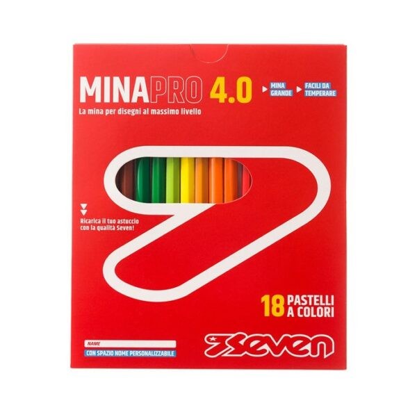 Pastelli Seven Mina Pro 4.0 18 Colori...