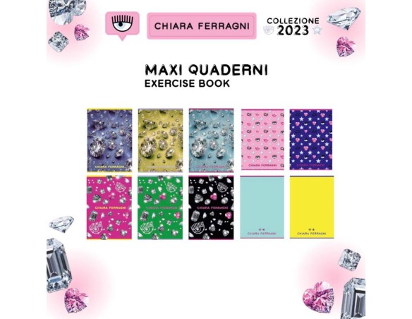 Maxi quaderno a4 1 rigo Chiara Ferragni 23