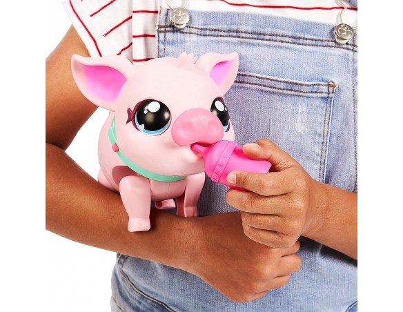 My Pet Pig - Little Live Pets, Piggly Il mio piccolo maialino, animale interattivo che cammina, balla, mangia, a partire dai 5 