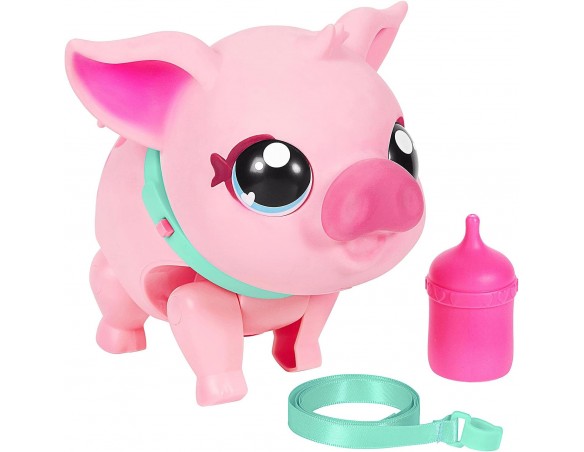 My Pet Pig - Little Live Pets, Piggly Il mio piccolo maialino, animale interattivo che cammina, balla, mangia, a partire dai 5 