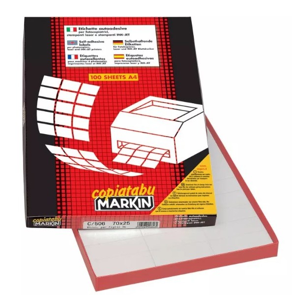 Etichette Adesive Markin - A4 - 38,1x21,2 Mm -...