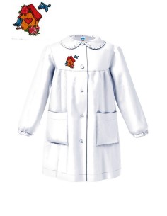 GREMBIULE SIGGI ® ASILO FEMMINUCCIA BAMBINA BIANCO 3877
