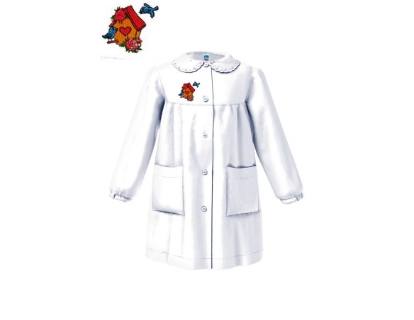 GREMBIULE SIGGI ® ASILO FEMMINUCCIA BAMBINA BIANCO 3877