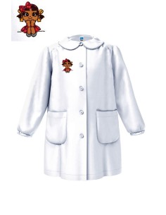 GREMBIULE SIGGI ® ASILO FEMMINUCCIA BAMBINA BIANCO 3878