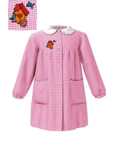 GREMBIULE SIGGI ® ASILO FEMMINUCCIA QUADRETTATO ROSA...