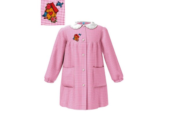 GREMBIULE SIGGI ® ASILO FEMMINUCCIA QUADRETTATO ROSA BAMBINA 3877 DALLA 2 ALLA 7 ANNI