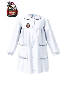 GREMBIULE SIGGI ® SCUOLA FEMMINUCCIA BAMBINA BIANCO 3913