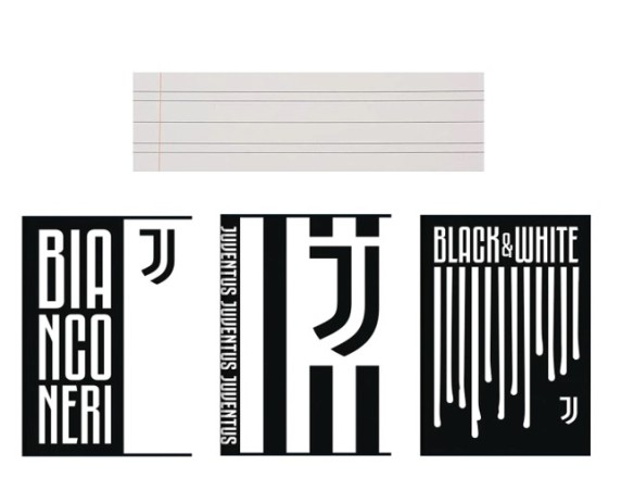 Quaderno maxi Juventus formato a4 rigatura rigo B terza elementare 80gr fogli 80