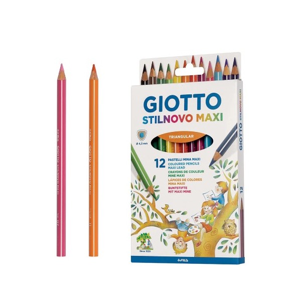 Matite Colorate Giotto FILA Stilnovo Bicolor 12 Colori