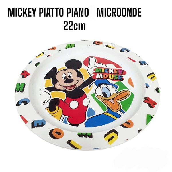 PIATTO PIANO TOPOLINO MICKEY 22 CM - MICROONDE