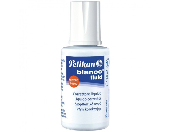 CORRETTORE LIQUIDO BLANCO FLUID BASE SOLVENTE 20 ML. PELIKAN