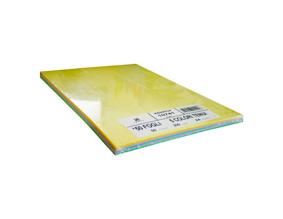 RISMA Carta TopQuality Multicolor 200g A4 Rs 50fg colori tenui A69X534