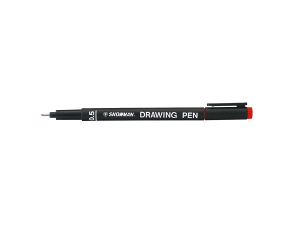 PENNARELLI PIGMENT SNOWMAN 05 DRAWNING PEN ROSSO