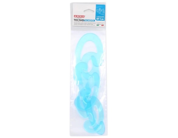 Serie 3 Curvilinee ARDA Tecnoschool celesti trasparenti