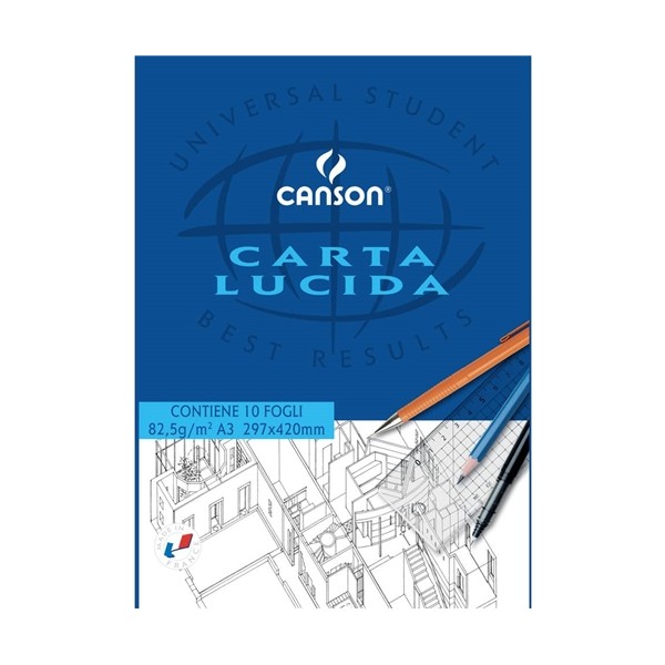 BLOCCO CARTA LUCIDA A3 CANSON 30X42 10fg