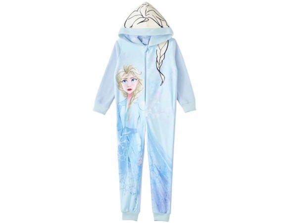Pigiama intero pile con cappello Frozen dalla 2 alla 8 anni