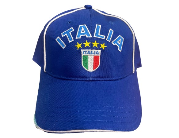 CAPPELLO ITALIA CON VISIERA AZZURRO NON UFFICIALE
