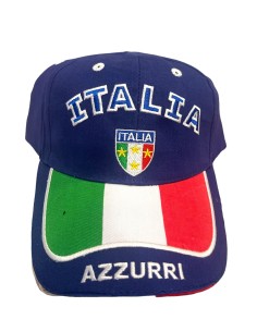 CAPPELLO ITALIA CON VISIERA AZZURRO NON UFFICIALE