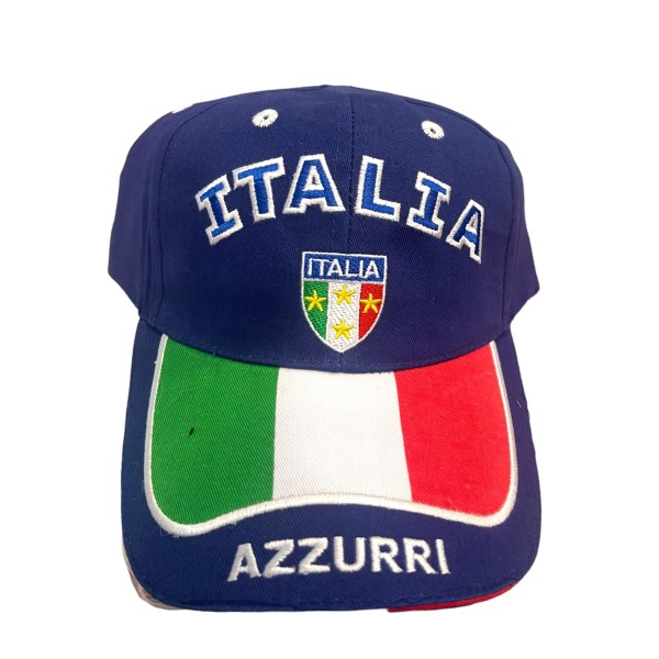 CAPPELLO ITALIA CON VISIERA AZZURRO NON UFFICIALE