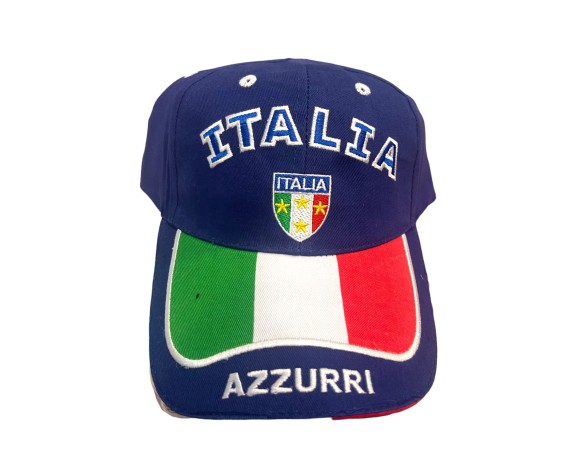CAPPELLO ITALIA CON VISIERA AZZURRO NON UFFICIALE