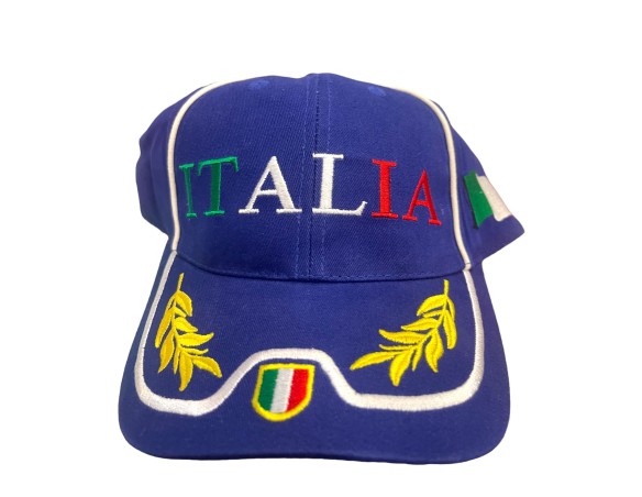 CAPPELLO ITALIA CON VISIERA AZZURRO NON UFFICIALE