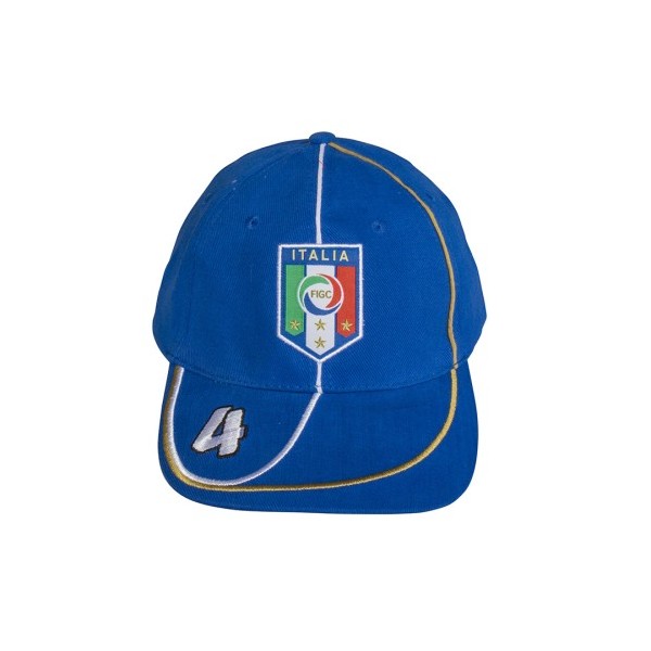 CAPPELLO ITALIA CON VISIERA AZZURRO UFFICIALE...