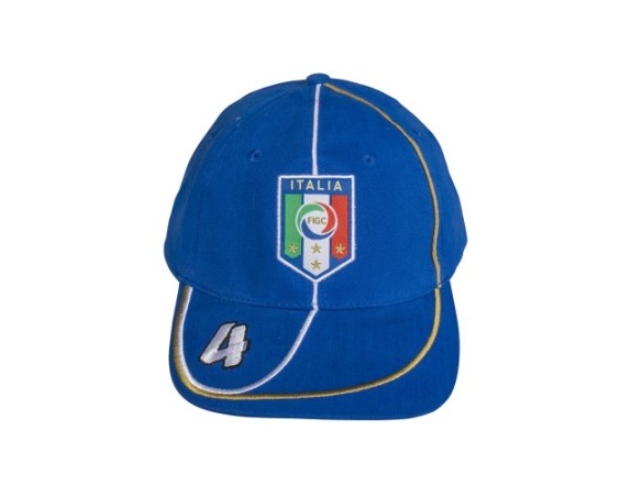 CAPPELLO ITALIA CON VISIERA AZZURRO UFFICIALE F.I.G.C
