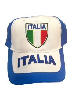 CAPPELLO ITALIA CON VISIERA BIANCO NON UFFICIALE