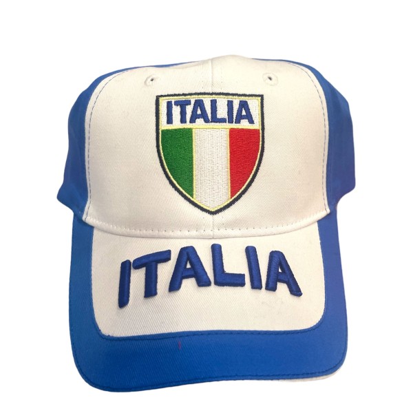 CAPPELLO ITALIA CON VISIERA BIANCO NON UFFICIALE