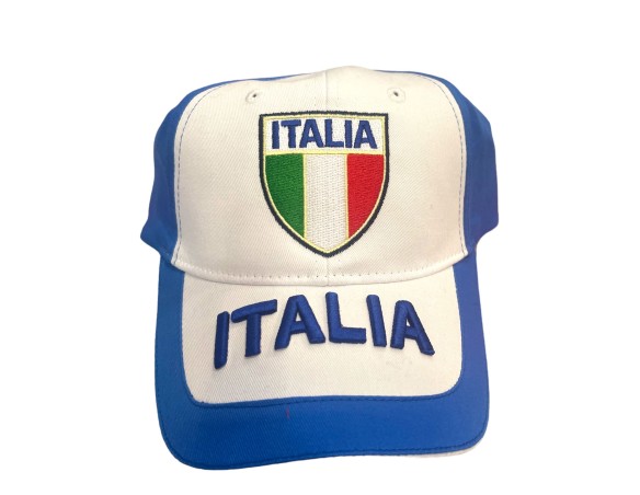 CAPPELLO ITALIA CON VISIERA BIANCO NON UFFICIALE