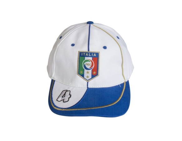 CAPPELLO ITALIA CON VISIERA BIANCO UFFICIALE F.I.G.C