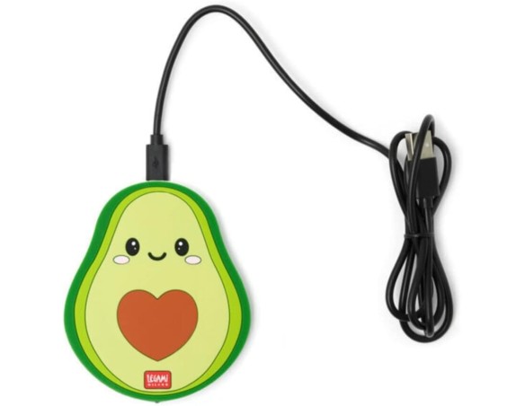 Legami Super Fast VWCHAR0001 Caricabatterie Wireless per Smartphone, Multicolore (Avocado)