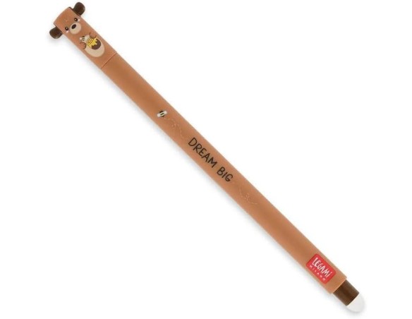 Legami - Penna Gel Cancellabile Teddy Bear "Dream Big" - Erasable Pen Orso Rosso rossa