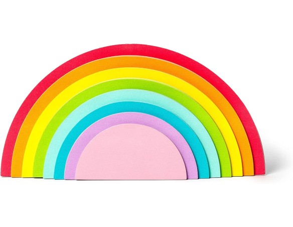 Legami RST0001, Blocco Note Adesivo, Rainbow Thoughts, Bloc Notes Adesivo a Forma di Arcobaleno, 12x6 cm