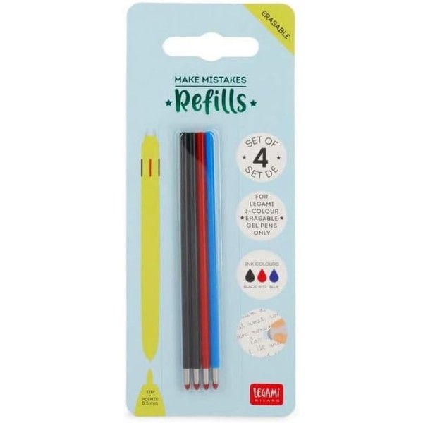 Legami-Set di 4 Refill per Penna Gel...