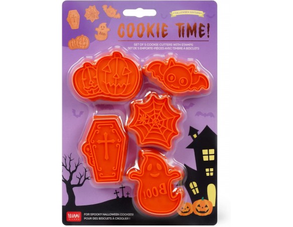Legami - Formine Tagliabiscotti Halloween, Cookie Cutters, 5 Forme, Adatte anche ai Bambini, Lavabili in Lavastoviglie