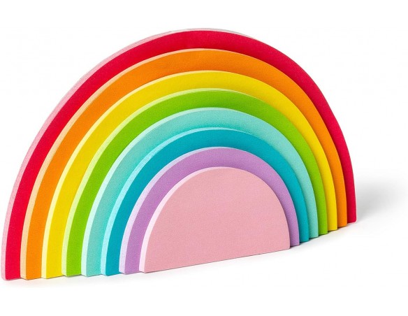 Legami RST0001, Blocco Note Adesivo, Rainbow Thoughts, Bloc Notes Adesivo a Forma di Arcobaleno, 12x6 cm