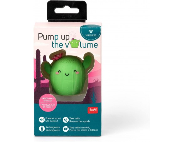 Legami - Mini Vivavoce e Speaker Wireless, Pump Up The Volume, 5,8x5 cm, Rivestimento Esterno in Gomma, Interno in Plastica, Te