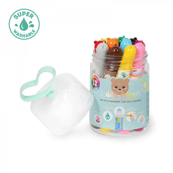 Legami - Set di 12 pennarelli - Teddy Friends