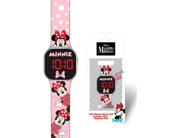 Minnie | Orologio da polso digitale Led per bambini, Funzione data Disney Minnie