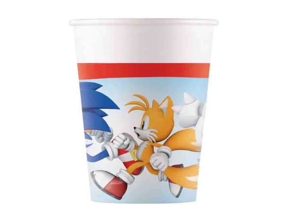 Bicchiere bicchieri carta Sonic "The Hedgehog" 8pz FESTIVO FESTA BAMBINO