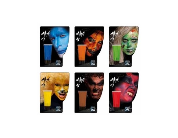 TUBETTO TRUCCO MAKE UP COLORI ASSORTITI VERDE MARRONE ROSSO GIALLO ARANCIONE MARRONE 20GR 11610