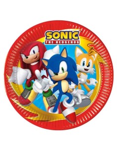 Piatto piatti carta 23cm Sonic "The Hedgehog" 8pz