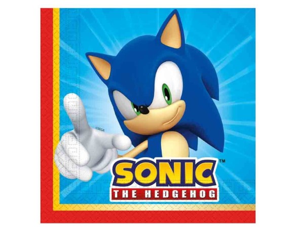 Tovagliolo tovaglioli Sonic "The Hedgehog" 20pz FESTIVO FESTA BAMBINO