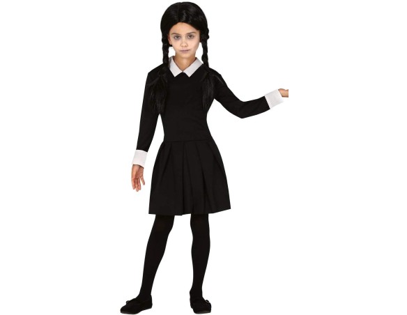 Costume Vestito carnevale mercoledì addams wednesday netflix bimba bambina