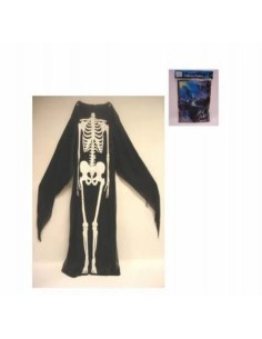 COSTUME VESTITO HALLOWEEN SCHELETRO BIANCO NERO 120CM DA...