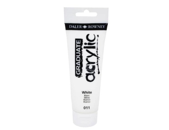 Colore Acrilico Fine Graduate Daler Rowney - 120 Ml - D123120006 (Bianco)