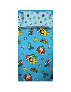 Set Lenzuolo Completo Letto Puro Cotone Super Mario...