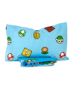 Set Lenzuolo Completo Letto Puro Cotone Super Mario... 2