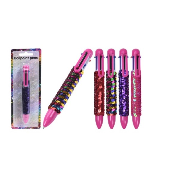 Penna a sfera in 6 colori e 5 decorazioni...
